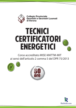 tecnici certificatori energetici - Collegio dei Geometri della Provincia