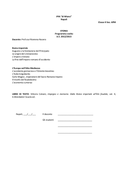 IPIA &ldquo;di Miano&rdquo; Napoli Classe II Sez. APM STORIA Programma