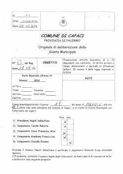COMUNE ÙI €APA - Comune di Capaci