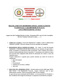 regolamento rimborsi spese associazione nazionale carabinieri d