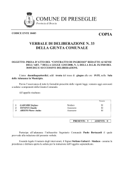 Delibera GC 33-2014 - Comune di Preseglie