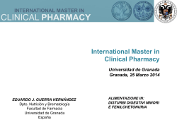 Diapositiva 1 - Clinical Pharmacy