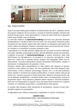 modulo iscrizione - Benvenuto alla Mostra Mercato del libro di Liguria