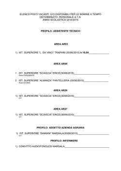 elenco posti vacanti eo disponibili per le nomine a tempo