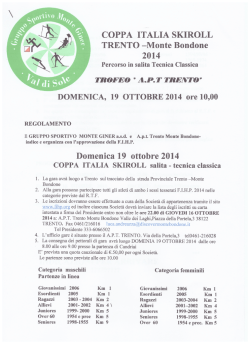 COPPA ITALIA SKIROLL - G.S.Monte Giner A.S.D.