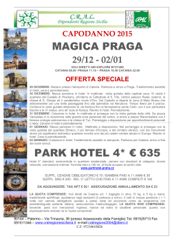 MAGICA PRAGA PARK HOTEL 4* € 635