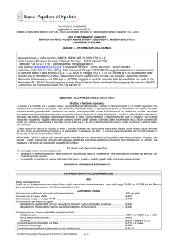FIA SCONTO STANDARD - Banca Popolare di Spoleto