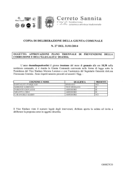 e o nit - Comune di Cerreto Sannita