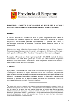 dispositivo 4 progetto di integrazione dei servizi per il lavoro el