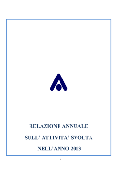 Relazione annuale 2013 - Autorità Portuale di Livorno