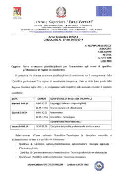 Leggi la circolare - Istitutoprofessionaleferrari.it