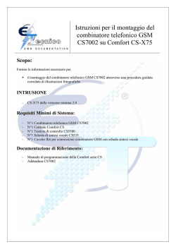 Istruzioni per il montaggio del combinatore telefonico