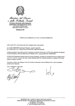 il verbale di adesione ed il relativo CCNL