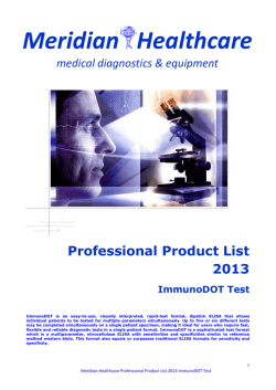 ImmunoDOT - meridian healthcare