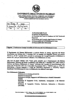 Costituzione Consigli Scientifici di Biblioteca dei Poli Bibliotecari di