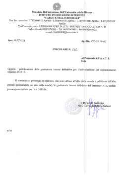 Graduatorie definitive ATA