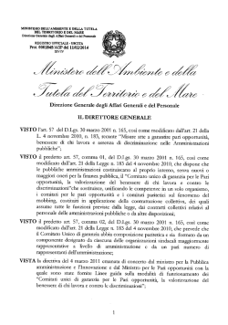 Decreto di nomina del Presidente del Comitato Unico di Garanzia e