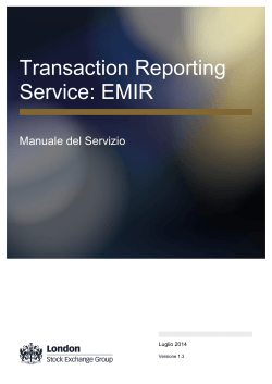 Transaction Reporting Service: EMIR