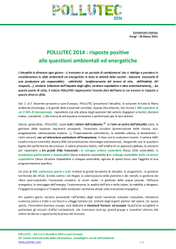POLLUTEC 2014 - Saloni Internazionali Francesi Srl