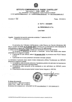 cessazioni dal servizio personale scolastico 1 settembre 2015
