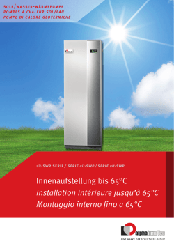 Innenaufstellung bis 65&deg;C Installation int&eacute;rieure - Alpha