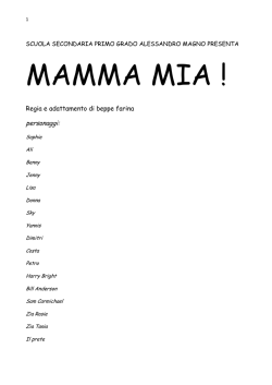 COPIONE DA STAMPARE Mamma Mia