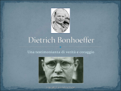 Dietrich Bonhoeffer - Istituto di Cultura Italo
