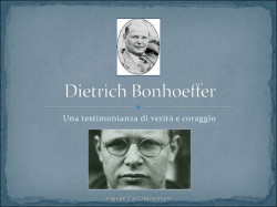 Dietrich Bonhoeffer - Istituto di Cultura Italo