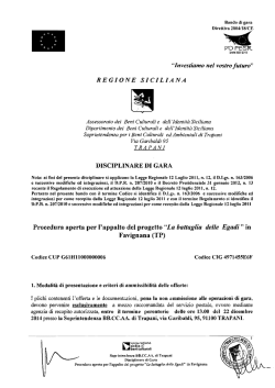 Disciplinare - Regione Siciliana