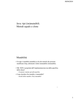 Java: equals e clone