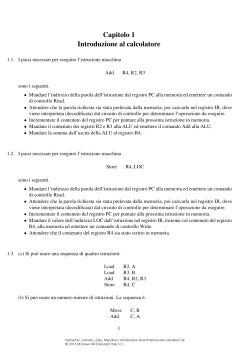 Capitolo 1 Introduzione al calcolatore