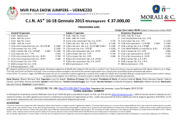 C.I.N. A5 16-18 Gennaio 2015 Montepremi € 37.000,00