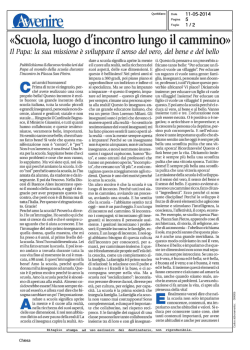 Discorso integrale del Papa - Roma 10 maggio 2014