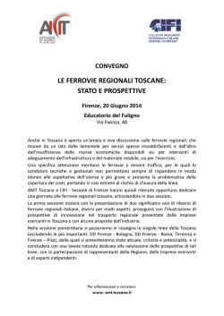 le ferrovie regionali toscane: stato e prospettive