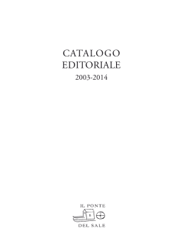 catalogo editoriale 2003 – 2014