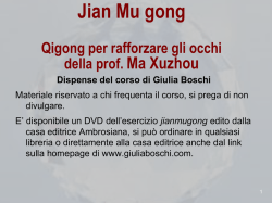 jian mu gong | il qigong per rafforzare gli occhi