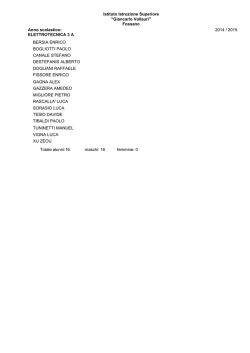 Istituto Istruzione Superiore "Giancarlo Vallauri" Fossano Anno