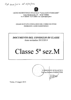 documento del 15 maggio classe 5 m