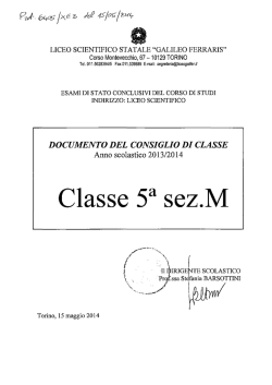 documento del 15 maggio classe 5 m