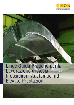 Linee Guida Pratiche per la Lavorazione di Acciai Inossidabili