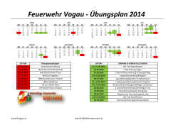 Feuerwehr Vogau - Übungsplan 2014
