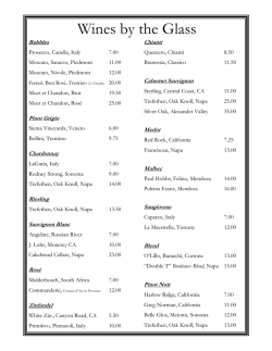 Wines by the Glass - Landini Brothers Restaurant