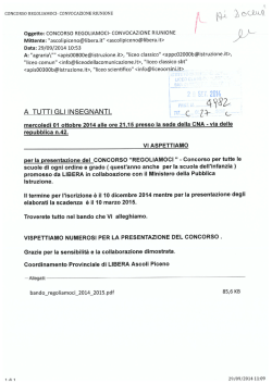 fI CONCORSO REGOLIAMOCI- CONVOCAZIONE RIUNIONE //k f 3