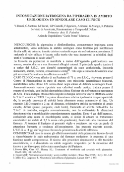 intossicazione iatrogena da piperazina in ambito