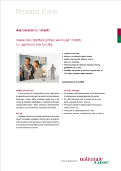 Grazie alla copertura globale All-risk per natanti