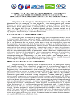 Incontro con il vice capo della polizia prefetto marangoni