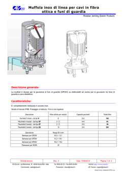 Scheda Tecnica - Muffola MJS OPGW