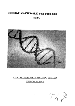 Contrattazione integrativa - Ordine Nazionale dei Biologi