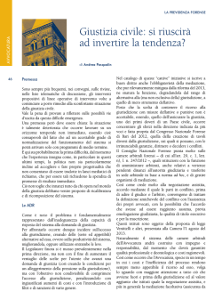 Giustizia civile: si riuscir&agrave; ad invertire la tendenza?