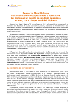 Rapporto AlmaDiploma sulla condizione